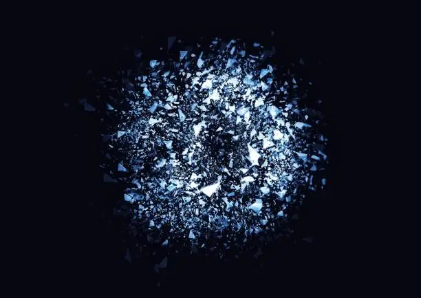 Photo of Illustration of an exploding sphere of light