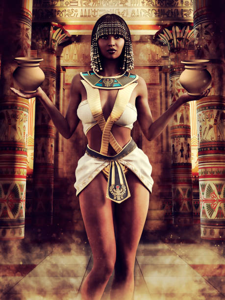 istock Ancient Egyptian girl with vases 1331898256