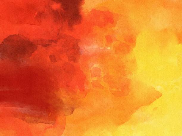 istock Hand drawing abstract watercolor background on textured paper. Red orange colors. Use for poster, print, postcard, template, wedding, card, invitation, backdrop, surface, textile, design 1331899536