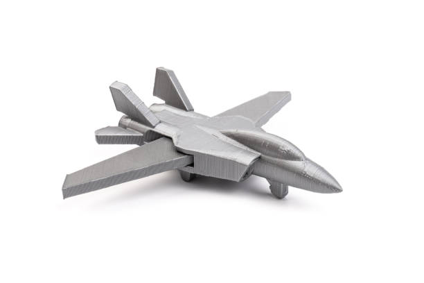 istock Model plane, airliner, airplane created on a 3d printer, on white background. transportation concept 1331902252