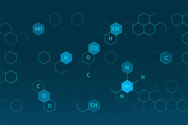 ilustrações de stock, clip art, desenhos animados e ícones de formula molecular structure - medical research backgrounds laboratory chemistry class