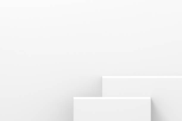 istock 3d exhibition stand. White blank empty podium isolated on white background for presentation and exposition. Vector illustration for mock up store. Pedestal for display product. Interior stage design. 1331909557
