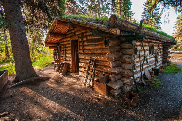 istock Log Cabin in the Alaskan Woods 1331911163