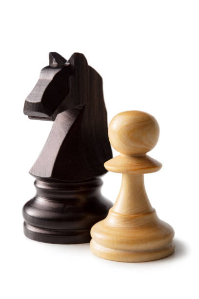 istock Chess: Knight and Pawn Isolated on White Background 1331914576