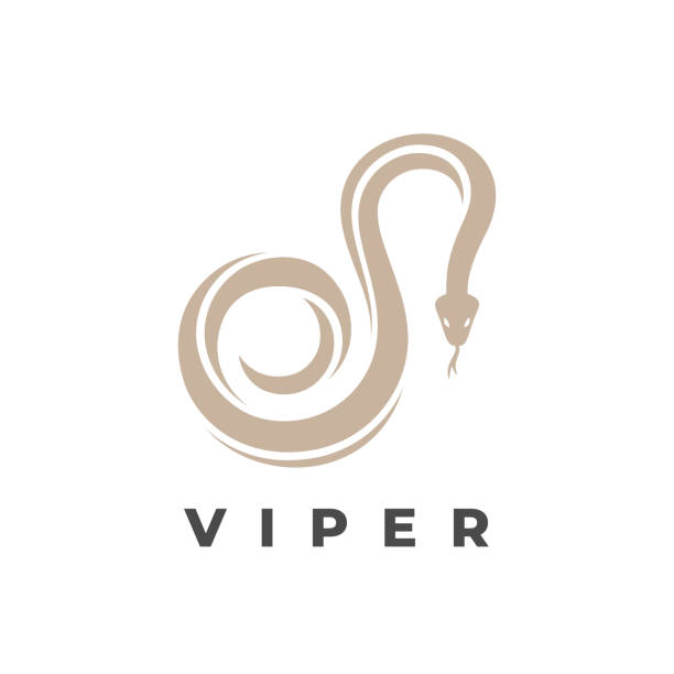 Viper snake symbol Snake icon. Viper symbol. Serpent emblem. Reptile sign. Vector illustration. venom symbol stock illustrations