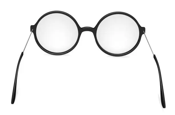 Vector illustration of Vector simple round glasses, spectacles