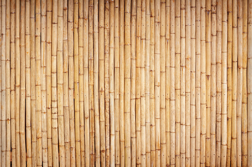 Pattern of bamboo fence textures as background