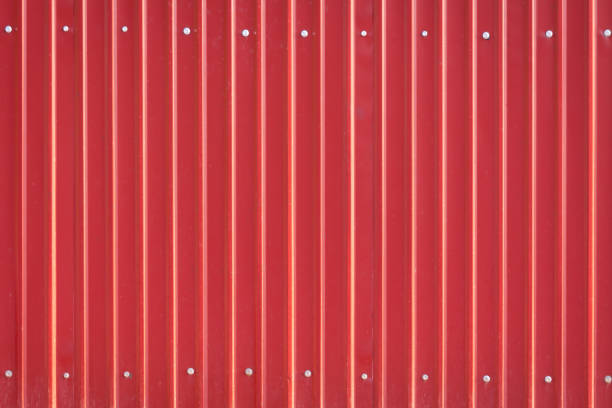 istock Red zinc sheet metal texture 1331917834