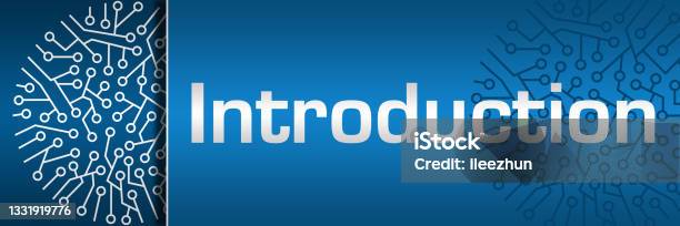 Introduction Image Blue Introduction Blue Left Circuit Circular Horizontal Stock Illustration ...