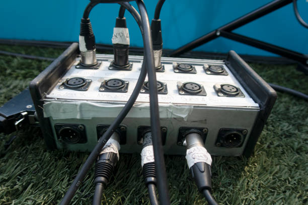 istock microphone and sound equipment at a sporting event . 1331920600