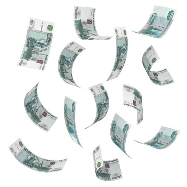 istock Russian ruble finance crisis falling money 1331930796