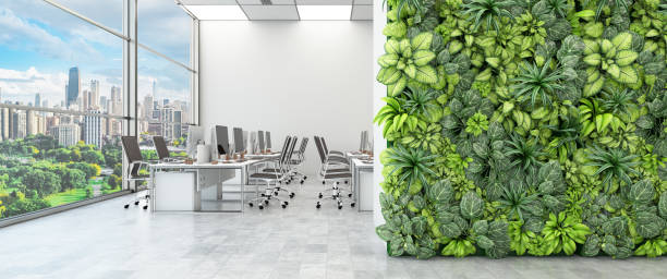 istock Modern Office Interior with Vertical Garden Wall 1331942595