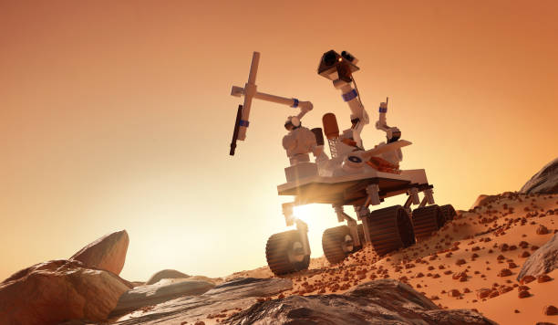 istock Rover Exploring The Surface Of Planet Mars 1331944621