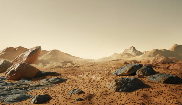 istock Landscape Exploring The Surface Of Mars 1331944717