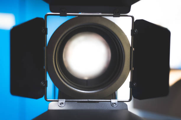 istock Professional studio spotlight. Lighting equipment for photography or videography. 1331945212