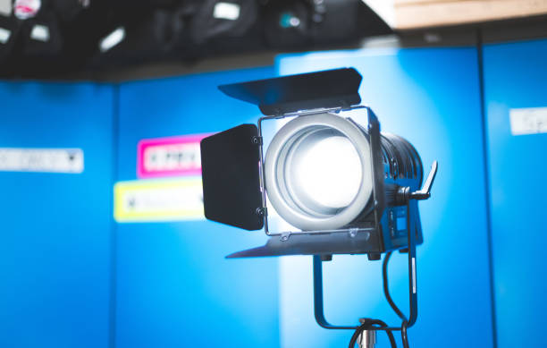 istock Professional studio spotlight. Lighting equipment for photography or videography. 1331945373