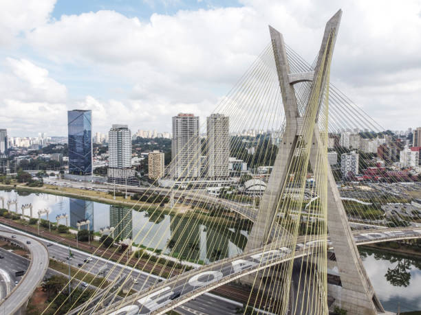 istock Cable-stayed bridge located at Sao Paulo city 1331946496