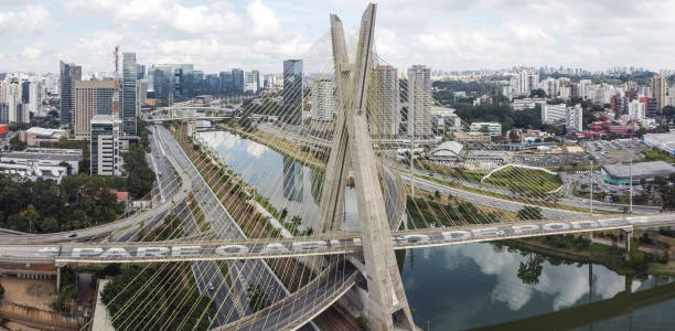 istock Cable-stayed bridge located at Sao Paulo city 1331946536