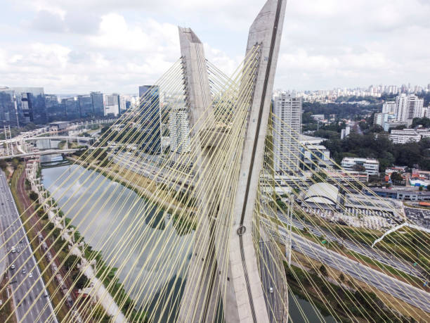 istock Cable-stayed bridge located at Sao Paulo city 1331946567