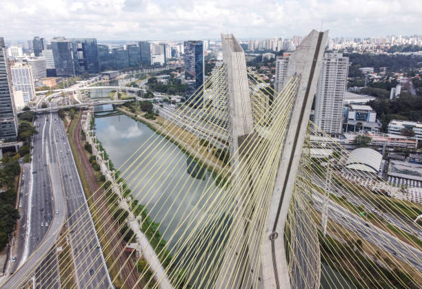 istock Cable-stayed bridge located at Sao Paulo city 1331946576