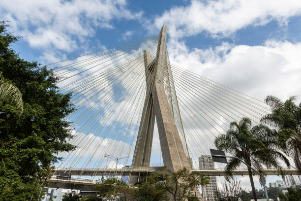 istock Cable-stayed bridge located at Sao Paulo city 1331946593
