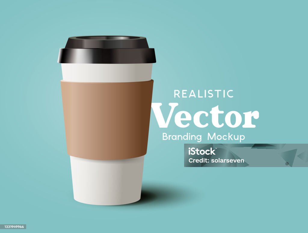 Coffee Cup Carton Holder Mock Up Vector Paper Pack Holder Mockup Cardboard Coffee  Cup Holder Takeaway Stock Illustration - Download Image Now - iStock