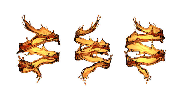 seth spirale esplosioni isolate di tè su uno sfondo bianco. illustrazione 3d, rendering 3d. - beer wine drink collection foto e immagini stock