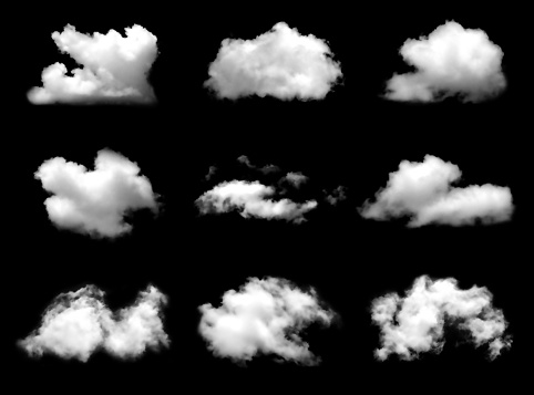 Nubes de recopilación aisladas photo
