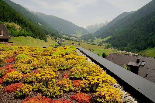 Outdoors on a roof in Ahrntal Südtirol