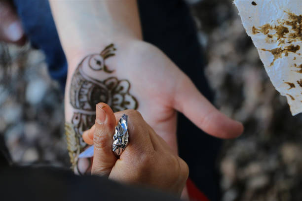istock Henna tattoo on hand 1331960413