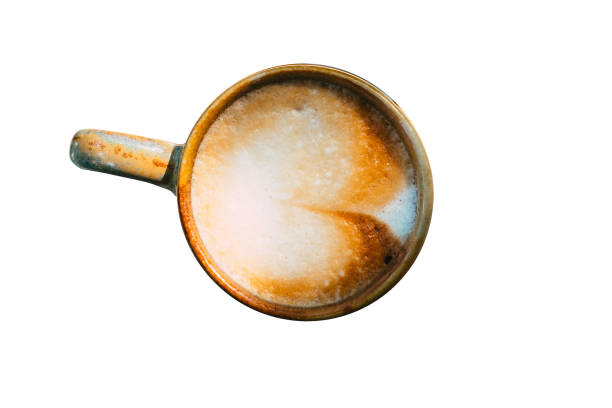 istock coffee latte in green poetry mug Object still life isolated with background 1331963417