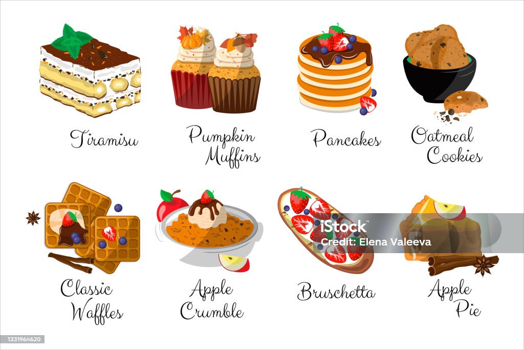 Desserts List Sweet Pastries Set With Names Pies Cakes Tiramisu Pancake desserts-list-sweet-pastries-set-with-names-pies-cakes-tiramisu-pancake
