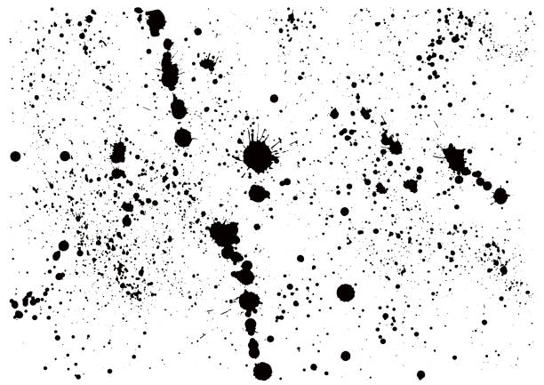 istock Distressed Effect. Old vintage scratches, stain, paint splats, spots, stripes 1331966848