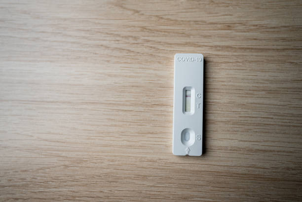 istock Covid-19 rapid antibodies test kit test at home. 1331969056