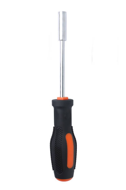 istock screwdriver disassemble tool head metal, orange-black plastic handle 1331971342