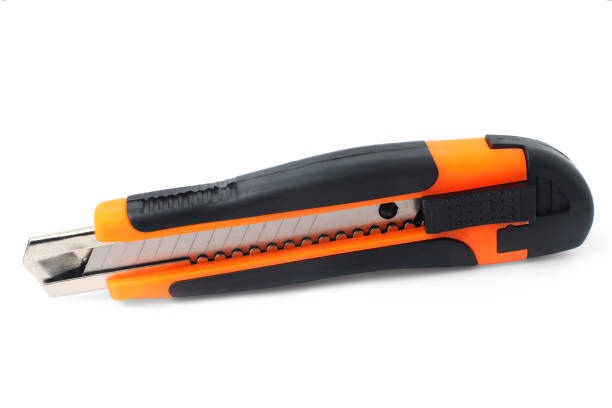 istock Steel Cutter Knife, Orange Rubber Handle 1331972493