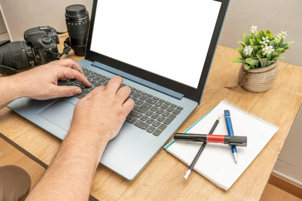 istock Man at home working on his laptop. He writes on the keyboard. Technology and communications concept. 1331975345