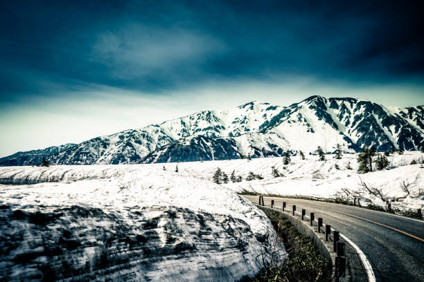 snow  mountains landscape stock photo