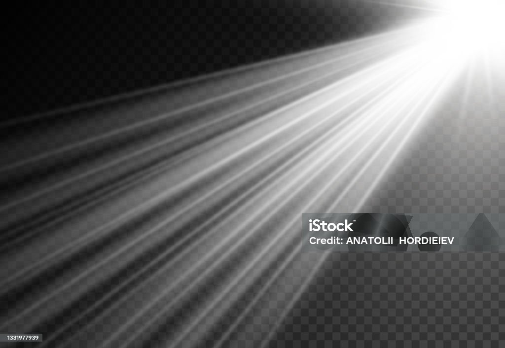 Sun Rays Flash Sunlight Flash Sun Rays White Beam Light Stock Illustration - Download ...