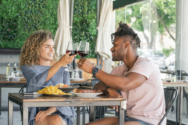 istock Couple having a lunch date at a restaurant. 1331979456