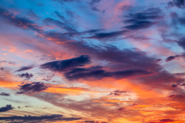 istock Sunset in the voluminous clouds we fly in the evening 1331979782