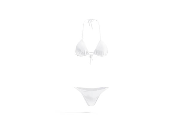 istock Blank white woman bikini mockup, front view 1331980651