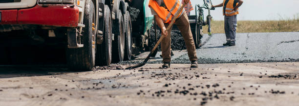 istock Road service repairs the highway 1331984280