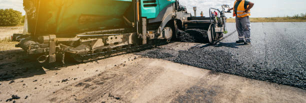 istock Road service repairs the highway 1331984376