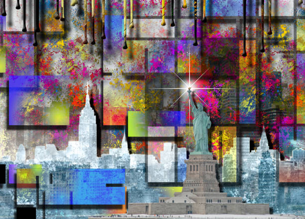 istock NYC. Manhattan Painting 1331986432