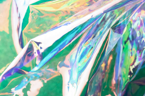 istock Defocused iridescent holographic background. Blurred colorful texture. 1331986578