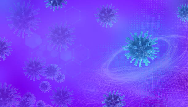 istock DNA sequence and COVID-19 infection virus cells. Abstract image coronavirus. World pandemic delta variant on planet Earth. Purple Background. 3D illustration 1331990709