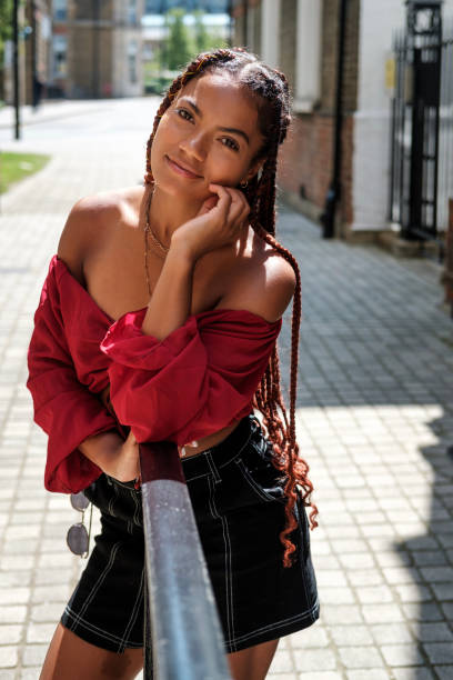 istock Young woman with cool hair posing. 1331993040
