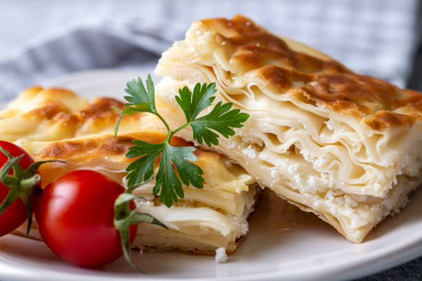 istock Delicious Turkish food; Tray pastry; (Turkish name; Su boregi) 1331994237