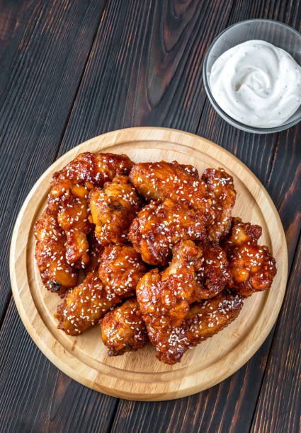 istock Orange glazed chicken wings 1331994622